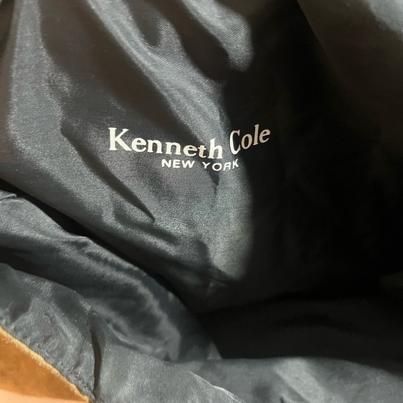 Vintage Kenneth Cole boho suede hobo grunge shoulder bag. Olive green - Picture 6 of 10